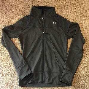 Under armor gray zip up jacket